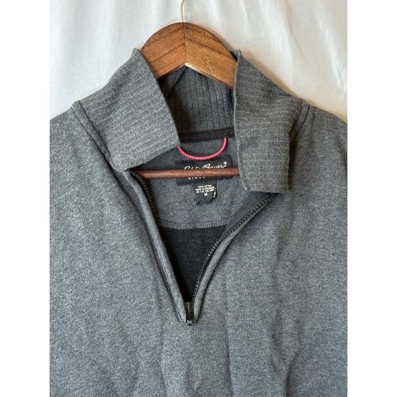 Eddie Bauer 1/4 Zip Sweatshirt Men's M Dark Gray Long Sleeve Pullover - Picture 3 of 5